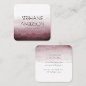 ヴィンテージブルゴーニュ水カラー抽象芸術 スクエア名刺 (正面/裏面)