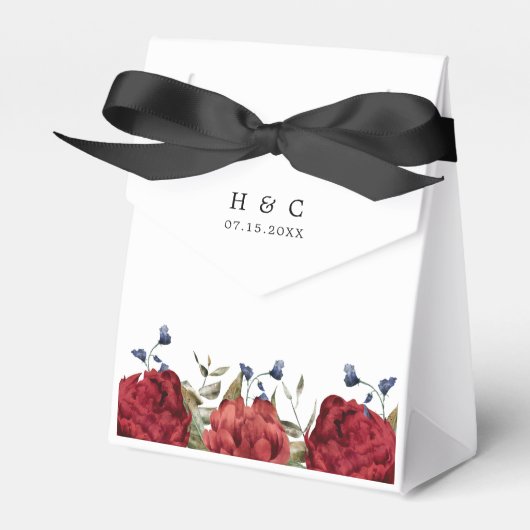 ヴィンテージブルゴーニュ海軍フローラ結婚ズ フェイバーボックス (正面サイド)