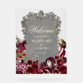 ヴィンテージブルゴーニュ金ゴールドアリスinワンダーランド結婚ズ アクリルサイン (正面)