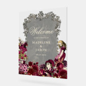 ヴィンテージブルゴーニュ金ゴールドアリスinワンダーランド結婚ズ アクリルサイン (傾斜)