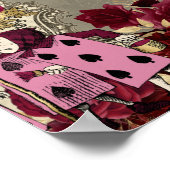 ヴィンテージブルゴーニュ金ゴールドアリスinワンダーランド結婚ズ ポスター (角)