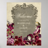 ヴィンテージブルゴーニュ金ゴールドアリスinワンダーランド結婚ズ ポスター (正面)