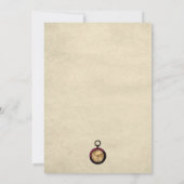 ヴィンテージブルゴーニュ金ゴールドアリスinワンダーランド結婚ズ 招待状 (裏面)