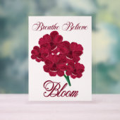 ヴィンテージブルゴーニュ・アネモン花模様 – 呼吸信じ, アクリルサイン (ニュートラル)