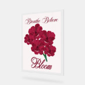 ヴィンテージブルゴーニュ・アネモン花模様 – 呼吸信じ, アクリルサイン (傾斜)