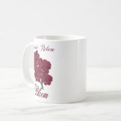 ヴィンテージブルゴーニュ・アネモン花模様 – 呼吸信じ,  コーヒーマグカップ (正面左)