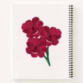 ヴィンテージブルゴーニュ・アネモン花模様 – 呼吸信じ,  ノートブック (裏面)