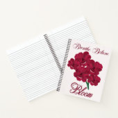 ヴィンテージブルゴーニュ・アネモン花模様 – 呼吸信じ,  ノートブック (内部)