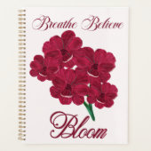 ヴィンテージブルゴーニュ・アネモン花模様 – 呼吸信じ,  プランナー手帳 (正面)