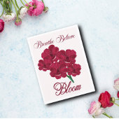 ヴィンテージブルゴーニュ・アネモン花模様 – 呼吸信じ,  ポストカード