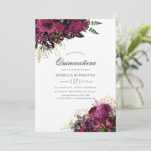 ヴィンテージブルゴーニュ – マルサラと金ゴールドキンセアニラ 招待状 (スタンド正面)