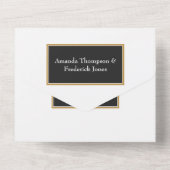 ヴィンテージブルゴーニュ – マルサラと金ゴールド結婚のオールイン オールインワン招待状 (裏面)