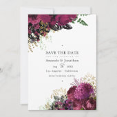 ヴィンテージブルゴーニュ – マルサラと金ゴールド結婚ズ セーブザデート (正面)