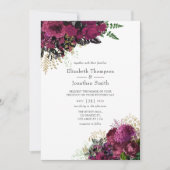 ヴィンテージブルゴーニュ – マルサラと金ゴールド結婚ズ 招待状 (正面)