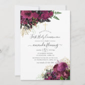 ヴィンテージブルゴーニュ – マルサラと金ゴールド聖餐会 招待状 (正面)