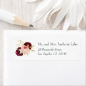 ヴィンテージブルゴーニュ、赤面、金ゴールドのフローラ ラベル (インサイチュ)