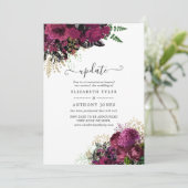 ヴィンテージブルゴーニュ – Marsalaと金ゴールドの結婚アップデート 招待状 (スタンド正面)