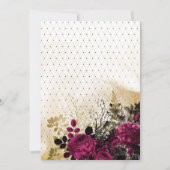 ヴィンテージブルゴーニュ – Marsalaと金ゴールドSipと参照 招待状 (裏面)