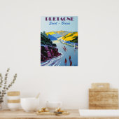 ヴィンテージブルターニュ – Brittany France Poster ポスター (キッチン)