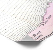 ヴィンテージブルックヘブンとファイアアイランドのNYの地図(1873) ポスター (角)