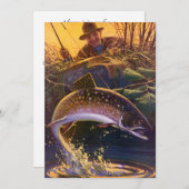 ヴィンテージブルックマス漁師リタイアメントパーティー 招待状 (正面/裏面)