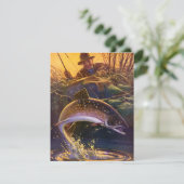 ヴィンテージブルックマス魚フィッシャーマンスポーツ魚釣り (スタンド正面)