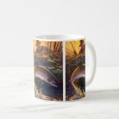 ヴィンテージブルックマス魚フィッシャーマンスポーツ魚釣り コーヒーマグカップ (正面右)