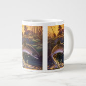 ヴィンテージブルックマス魚フィッシャーマンスポーツ魚釣り ジャンボコーヒーマグカップ (正面右)