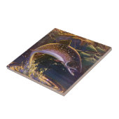 ヴィンテージブルックマス魚フィッシャーマンスポーツ魚釣り タイル (側面)