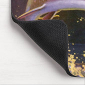 ヴィンテージブルックマス魚フィッシャーマンスポーツ魚釣り マウスパッド (コーナー)