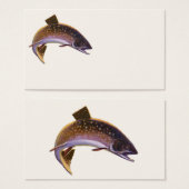 ヴィンテージブルックマス魚,スポーツ魚釣り漁師 (正面&裏面)