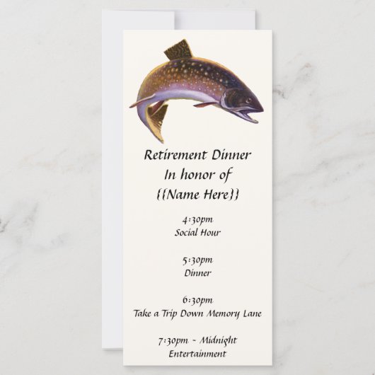 ヴィンテージブルックマス魚，スポーツ魚釣り漁師 (正面)