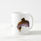 ヴィンテージブルックマス魚,スポーツ魚釣り漁師 コーヒーマグカップ (正面右)