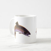 ヴィンテージブルックマス魚,スポーツ魚釣り漁師 コーヒーマグカップ (正面左)