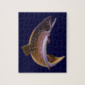 ヴィンテージブルックマス魚,スポーツ魚釣り漁師 ジグソーパズル (縦)