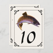 ヴィンテージブルックマス魚，スポーツ魚釣り漁師 ポストカード (正面/裏面)