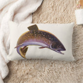 ヴィンテージブルックマス魚,スポーツ魚釣り漁師 ランバークッション (ブランケット)