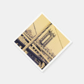 ヴィンテージブルックリンのパーティー スタンダードカクテルナプキン (角)