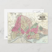 ヴィンテージブルックリンの地図（1868年） ポストカード (正面/裏面)