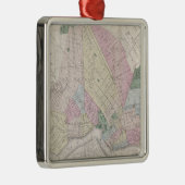 ヴィンテージブルックリンの地図（1873年） メタルオーナメント (右)