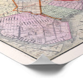 ヴィンテージブルックリンニューヨークの地図 ポスター (角)