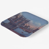 ヴィンテージブルックリンブリッジ絵画アート ペーパープレート (傾斜あり)