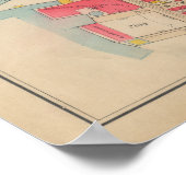 ヴィンテージブルックリンマップ | ジョージワシントンブロムリー ポスター (角)