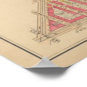 ヴィンテージブルックリンマップ | ジョージワシントンブロムリー ポスター (角)