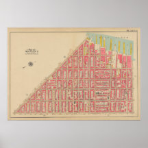 ヴィンテージブルックリンマップ | ジョージワシントンブロムリー