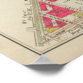 ヴィンテージブルックリンマップ | ジョージワシントンブロムリー ポスター (角)