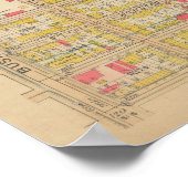 ヴィンテージブルックリンマップ | ジョージワシントンブロムリー ポスター (角)