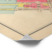 ヴィンテージブルックリンマップ | ジョージワシントンブロムリー ポスター (角)