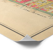 ヴィンテージブルックリンマップ | ジョージワシントンブロムリー ポスター (角)