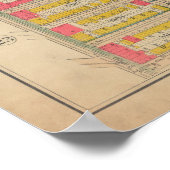 ヴィンテージブルックリンマップ | ジョージワシントンブロムリー ポスター (角)